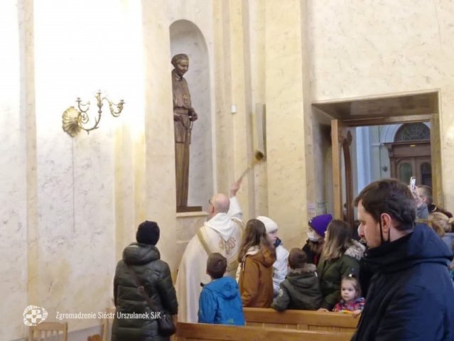 Poświęcenie figury św. Urszuli w Petersburgu